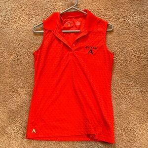 Antigua Vibrant Red Sleeveless Polo